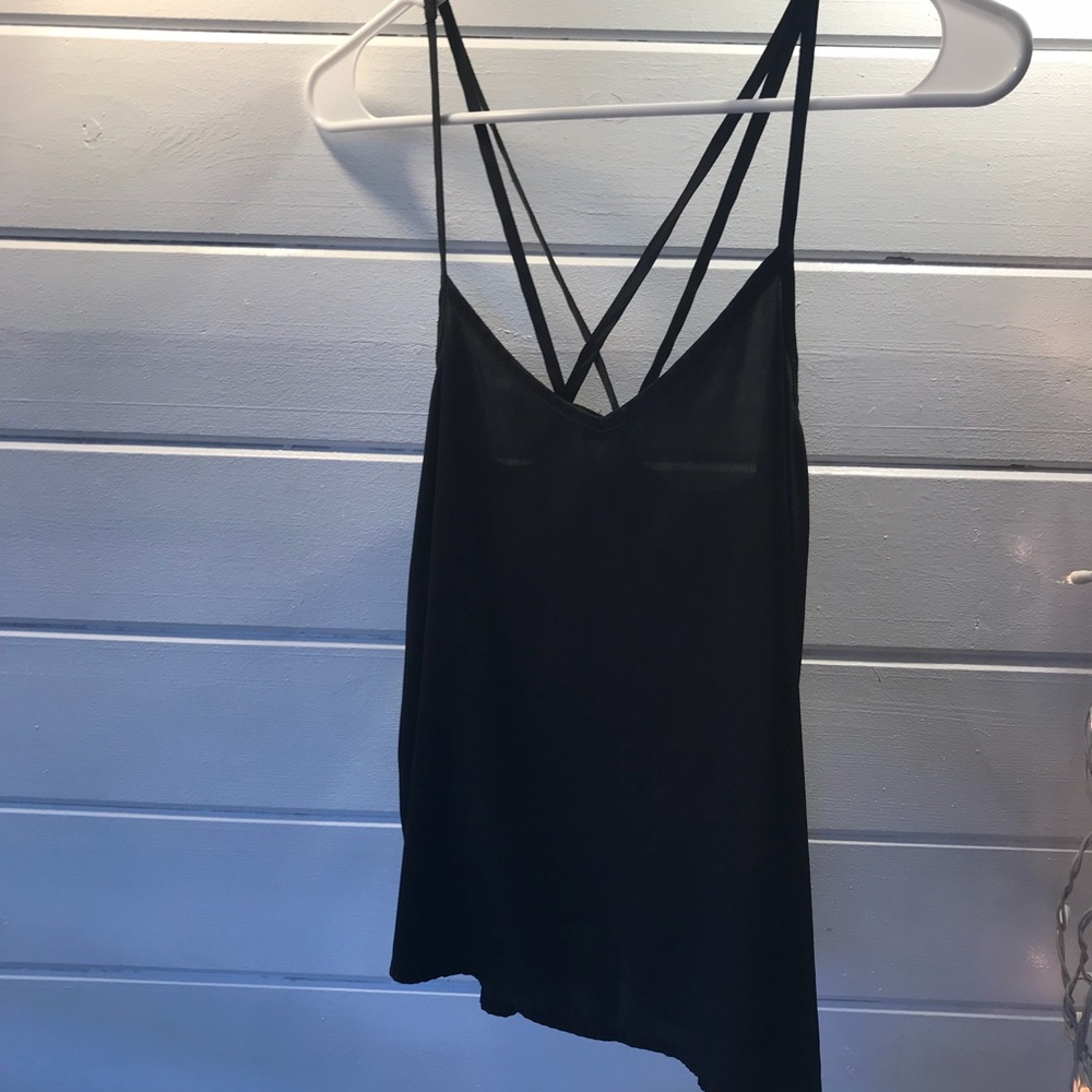 🌟3 for $20🌟 Hollister Black Cross-Back Tank Top!